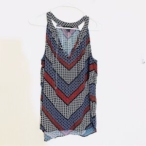 Banana Republic Sleeveless Top Size Medium Red/Blue